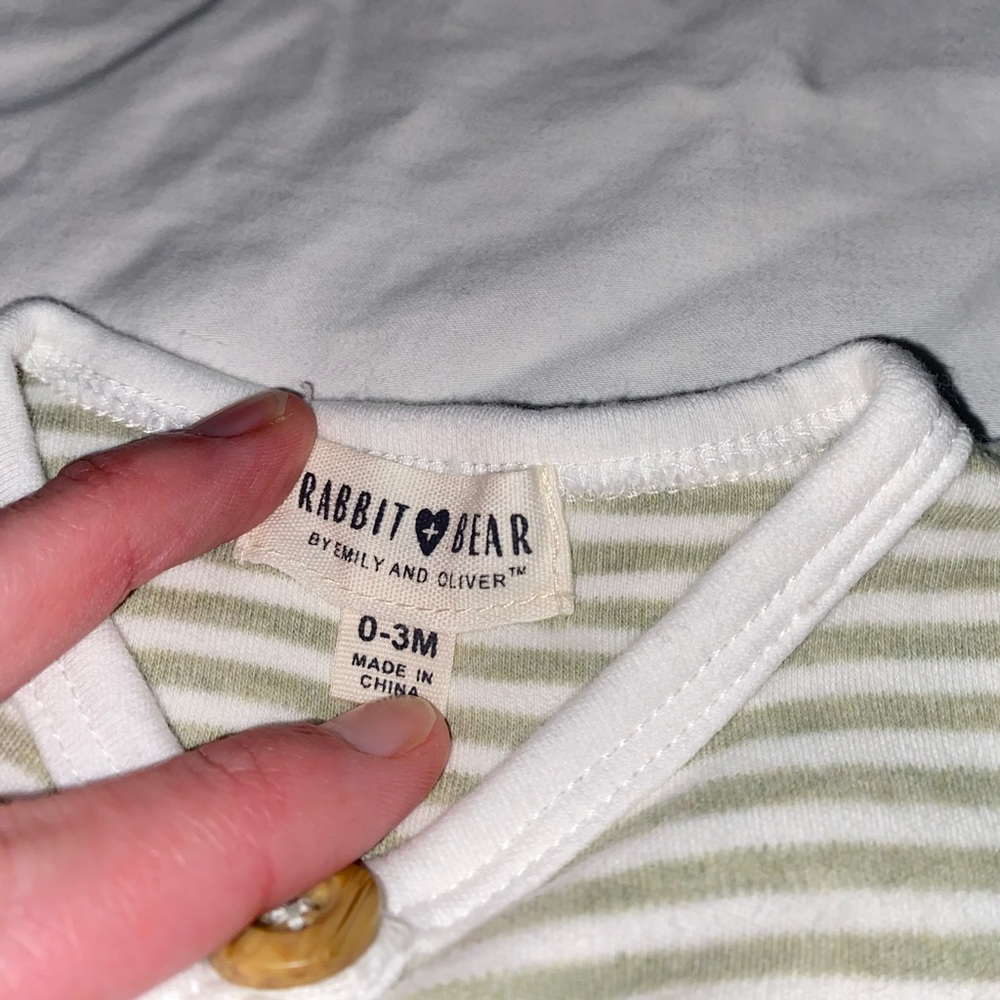 SOLD- Rabbit & Bear onesie - Picture 2 of 2
